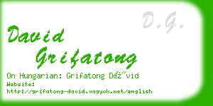 david grifatong business card